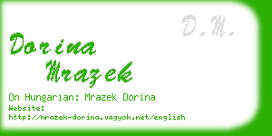 dorina mrazek business card